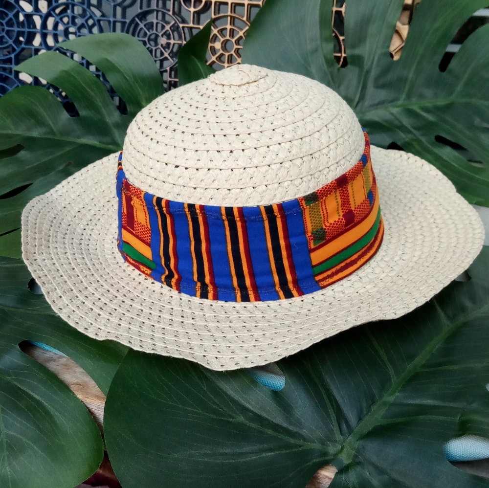 Kente plaid bowler gat